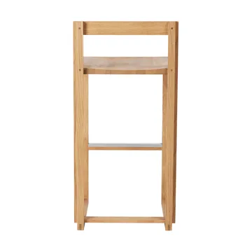 Taburete Outline 75 cm - Roble lacado en tono cálido-acero cepillado - Kristina Dam Studio