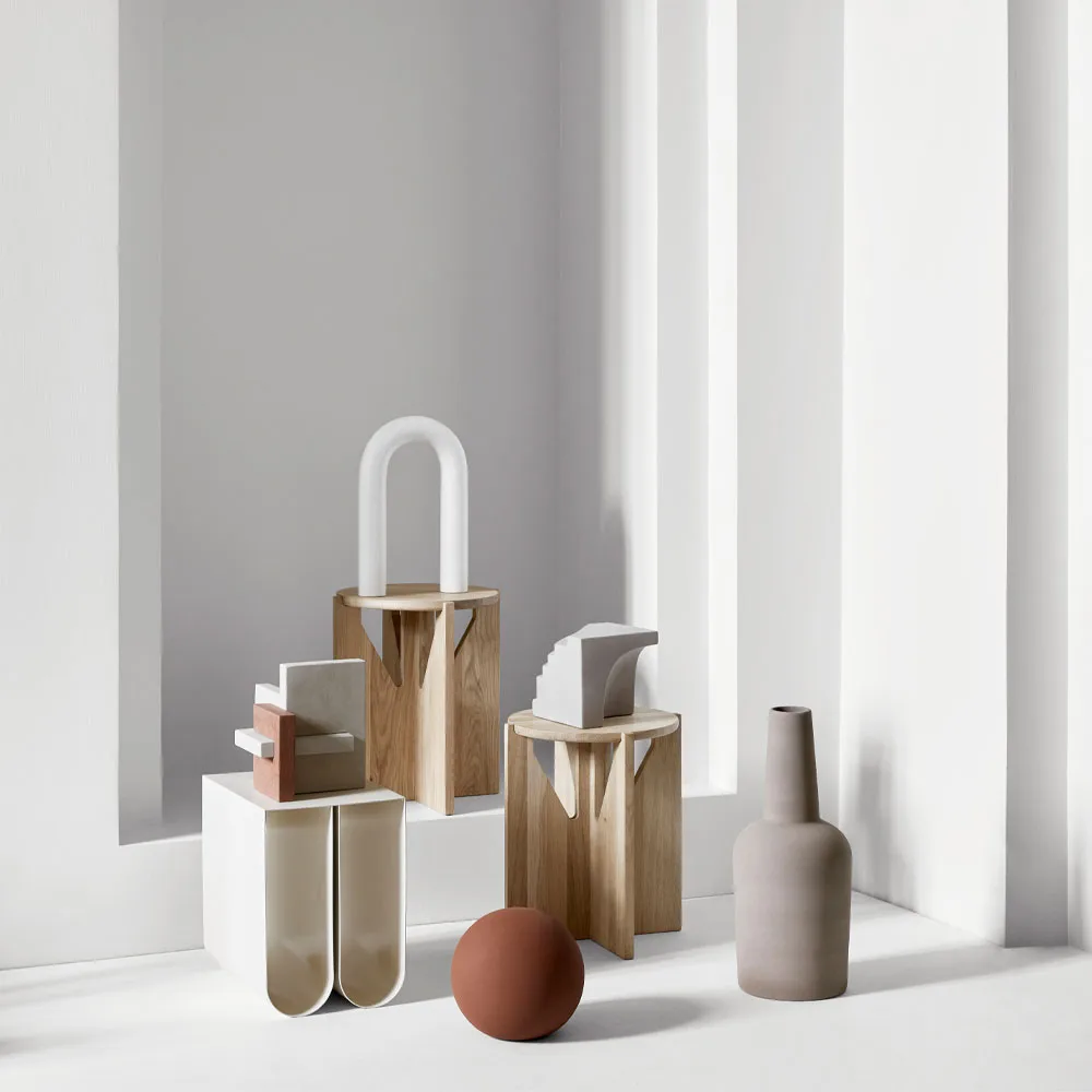 Taburete redondo Stool, Oak, Ø36x42 cm Kristina Dam Studio
