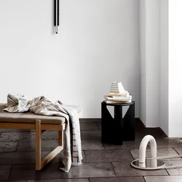 Taburete redondo Stool - Oak black, Ø36x42 cm - Kristina Dam Studio