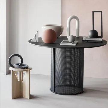 Taburete redondo Stool - Oak black, Ø36x42 cm - Kristina Dam Studio