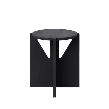 Taburete redondo Stool - Oak black, Ø36x42 cm - Kristina Dam Studio