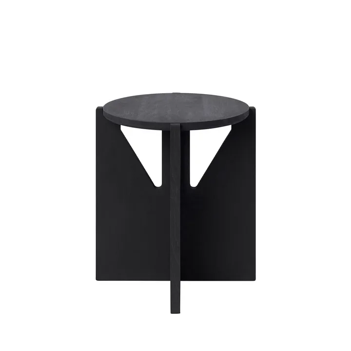 Taburete redondo Stool - Oak black, Ø36x42 cm - Kristina Dam Studio
