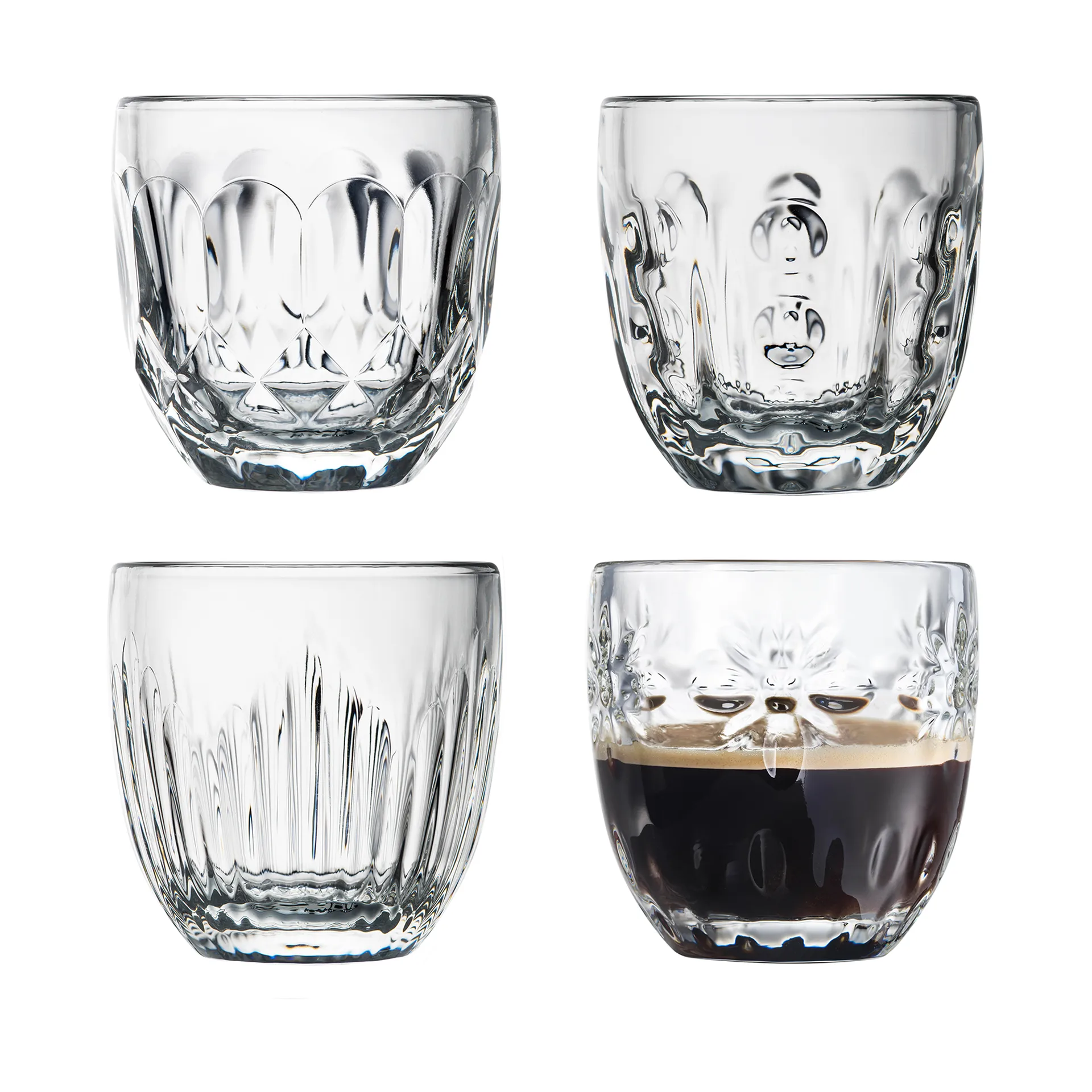 4 Vasos de espressoTroquet 10 cl, Transparente La Rochère