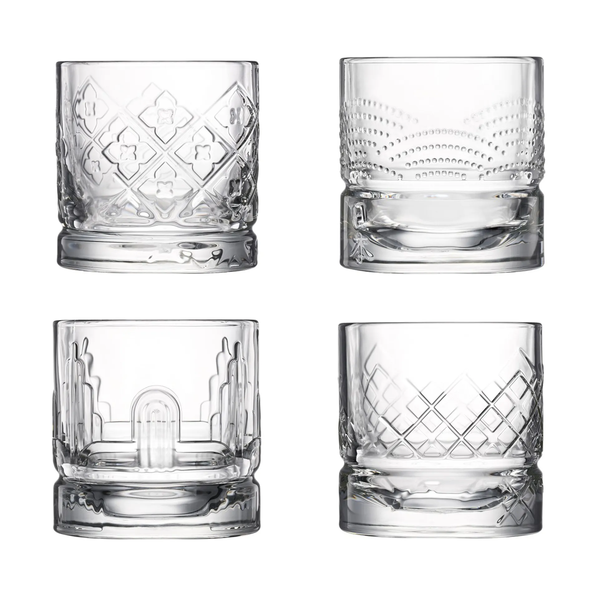 4 Vasos de whisky Dandy, Transparente La Rochère