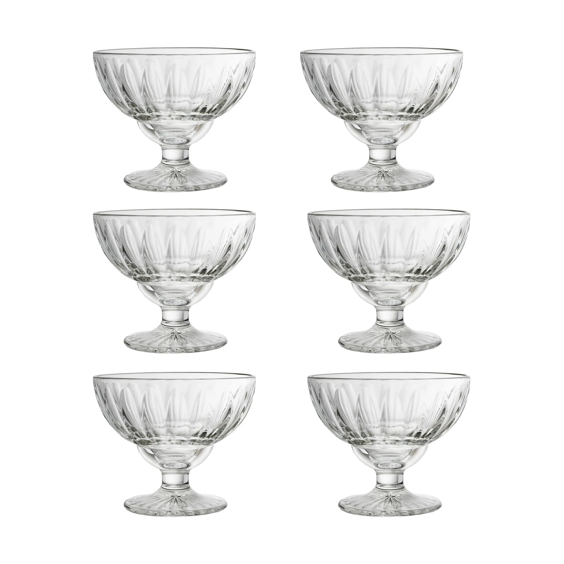 6 Boles con pie Elise 40 cl, Transparente La Rochère