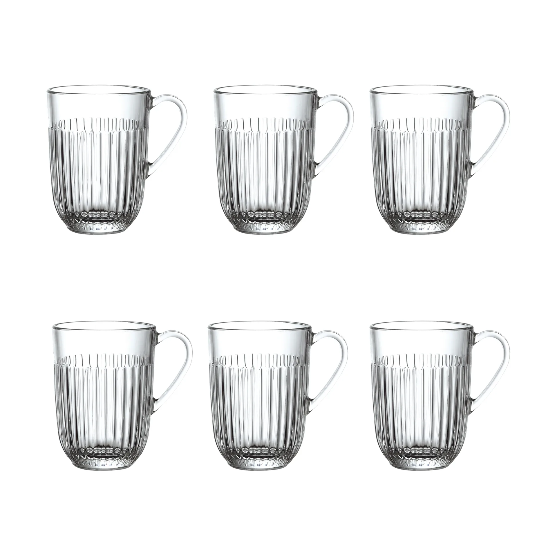 6 Tazas Ouessant 40 cl, Transparente La Rochère