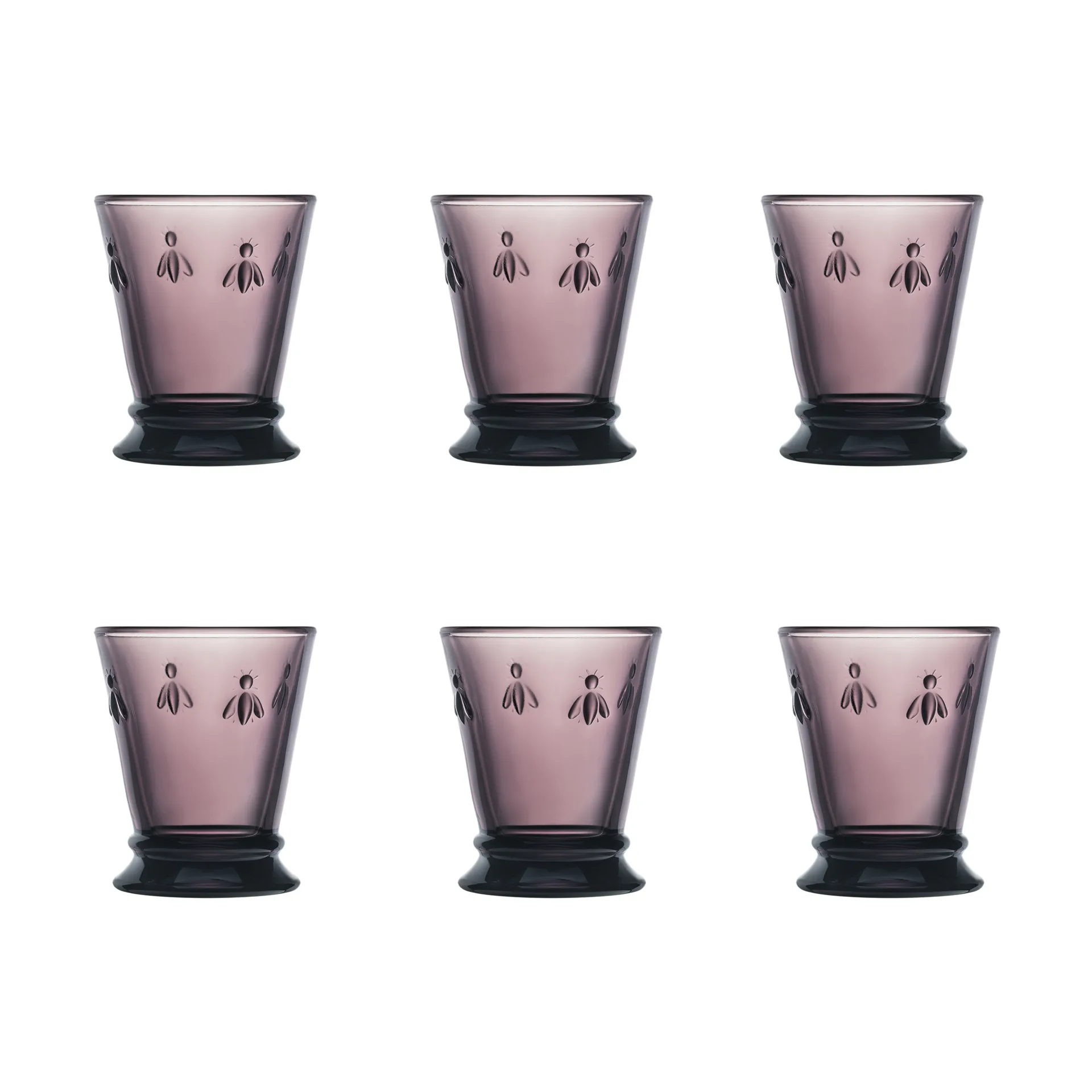 6 Vasos Abeille 26 cl, Aubergine La Rochère