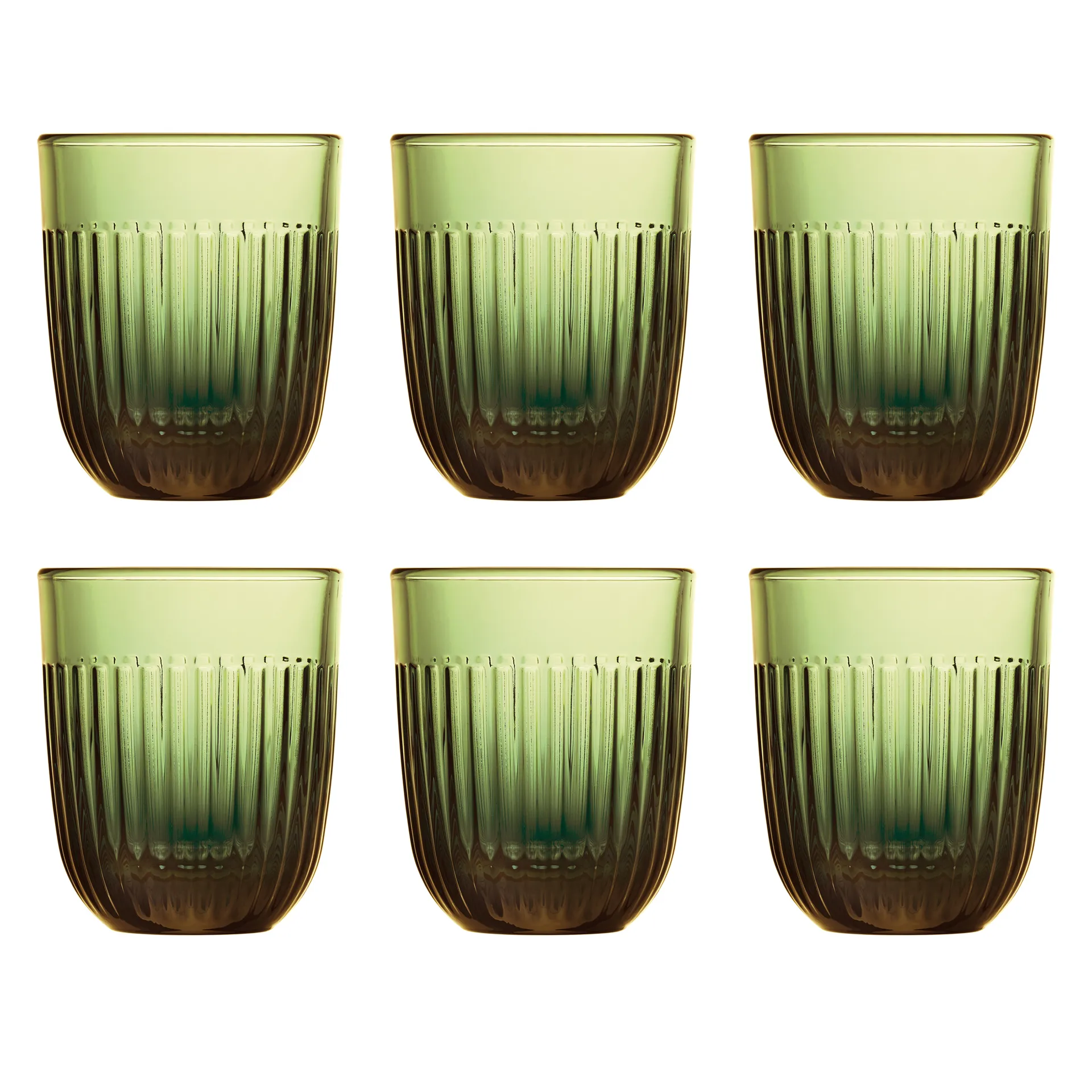 6 Vasos de agua Ouessant 29 cl, Verde oliva La Rochère