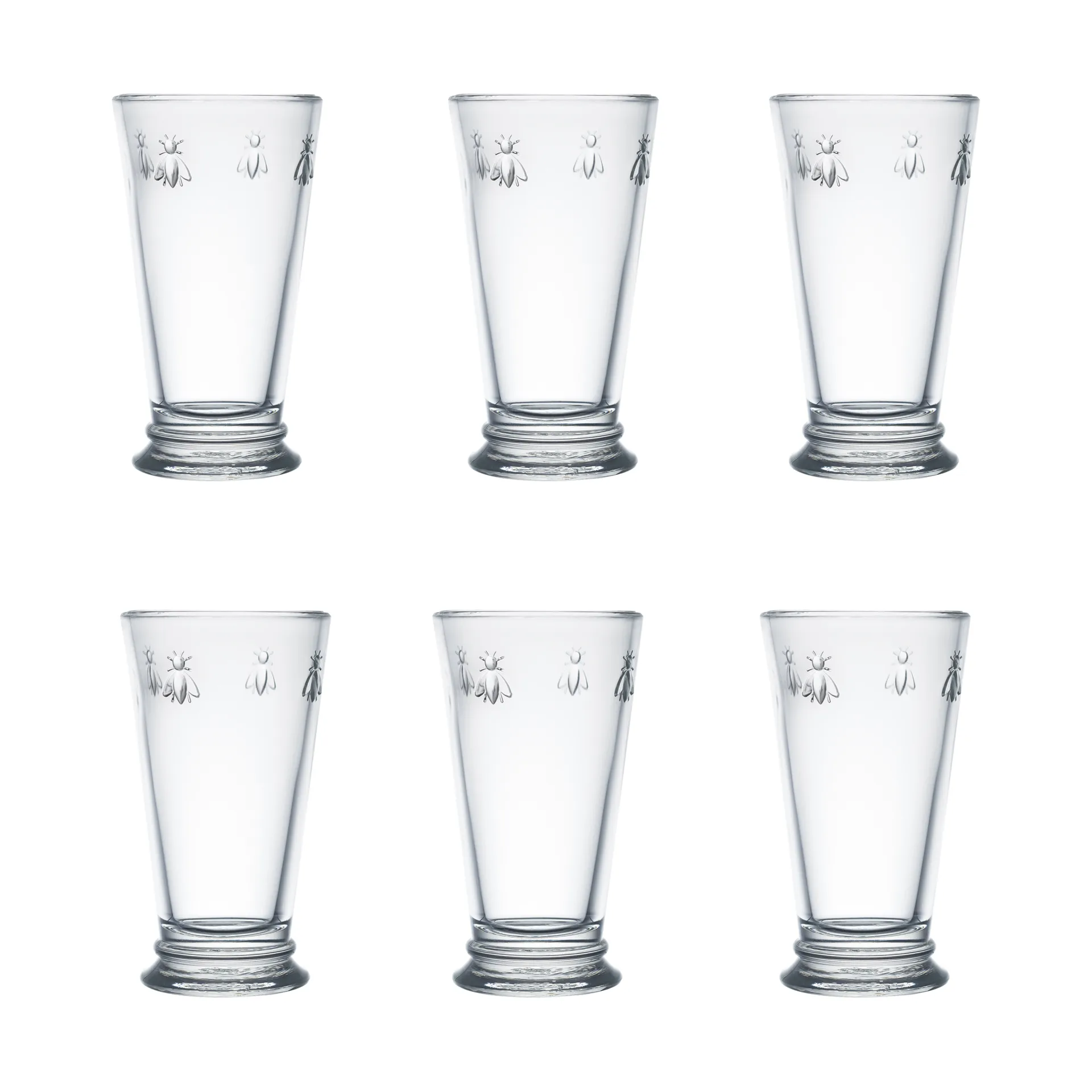6 Vasos de bebidas Abeille 46 cl, Transparente La Rochère