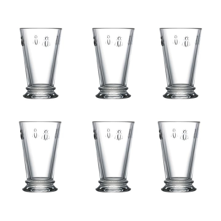 6 Vasos de bebidas alargados Abeille 31 cl - Transparente - La Rochère