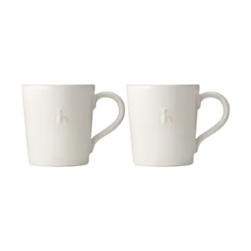 Taza de cerámica Abeille, 2-pack - Blanco - La Rochère