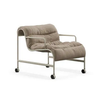 Butaca Sunny con reposabrazos - Baño Hemp-beige estructura con ruedas - Lammhults