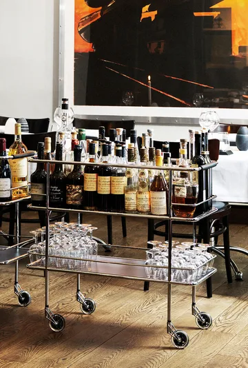 Carro de servicio Cargo - Laminado negro-cromo - Lammhults