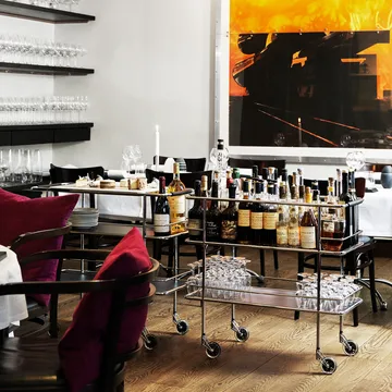 Carro de servicio Cargo - Laminado negro-cromo - Lammhults