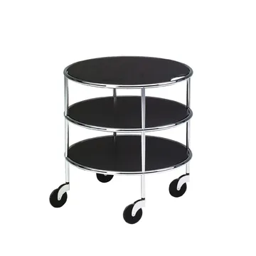 Mesa con ruedas Chicago I - Laminado negro-cromo - Lammhults
