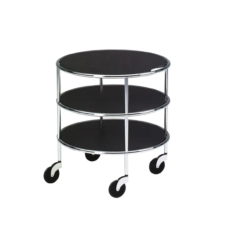 Mesa con ruedas Chicago I - Laminado negro-cromo - Lammhults