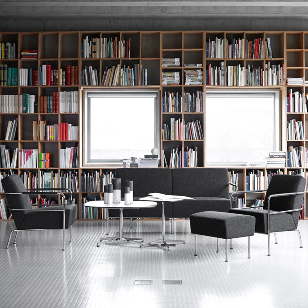 Mesa de centro Chicago III, Laminado negro-cromo Lammhults