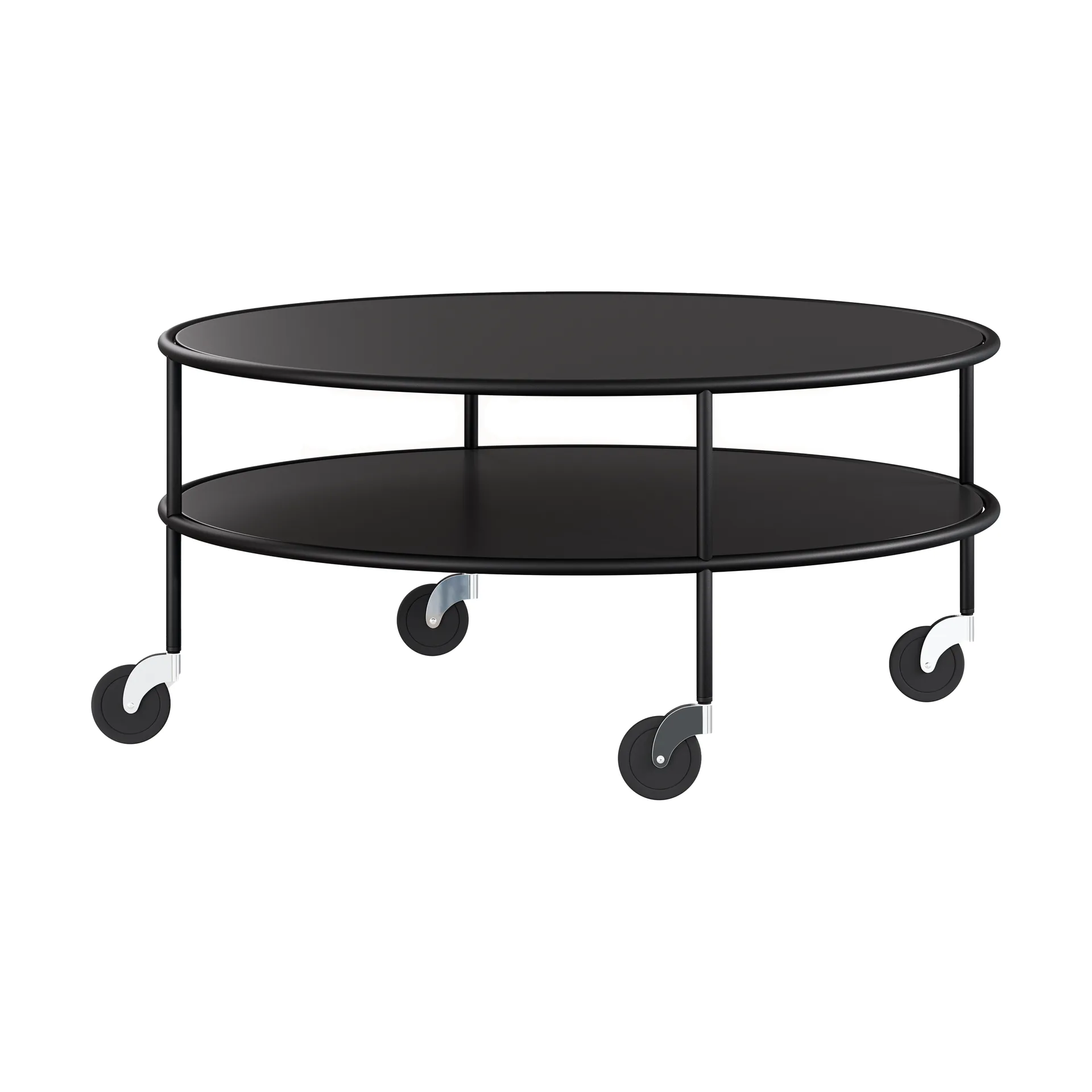 Mesa de centro Chicago, Laminado negro, Ø90 cm Lammhults