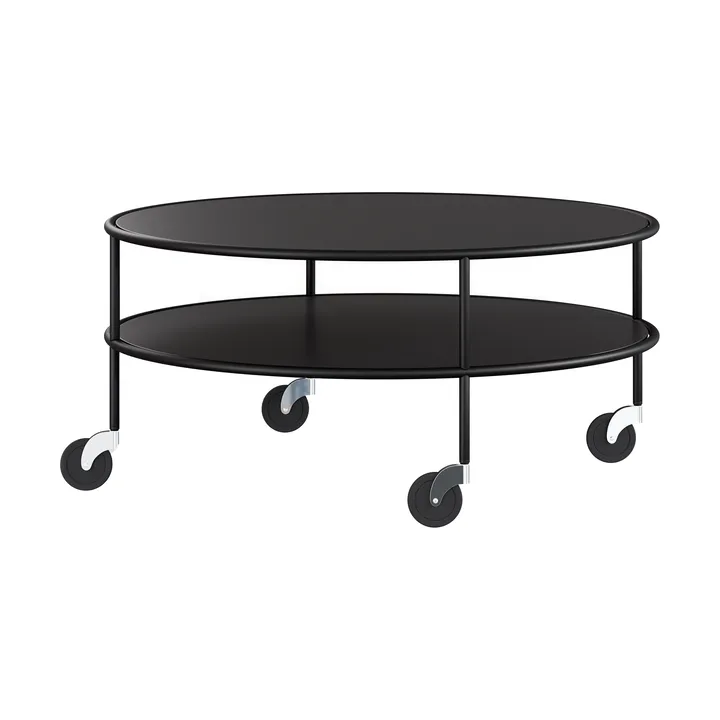 Mesa de centro Chicago - Laminado negro, Ø90 cm - Lammhults