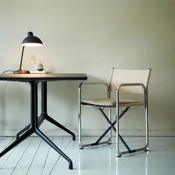 Silla con brazos X75-2 - Lino natural-cromo - Lammhults