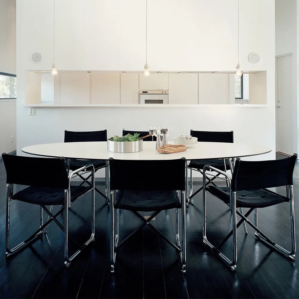 Silla con brazos X75-2, Negro-cromo Lammhults