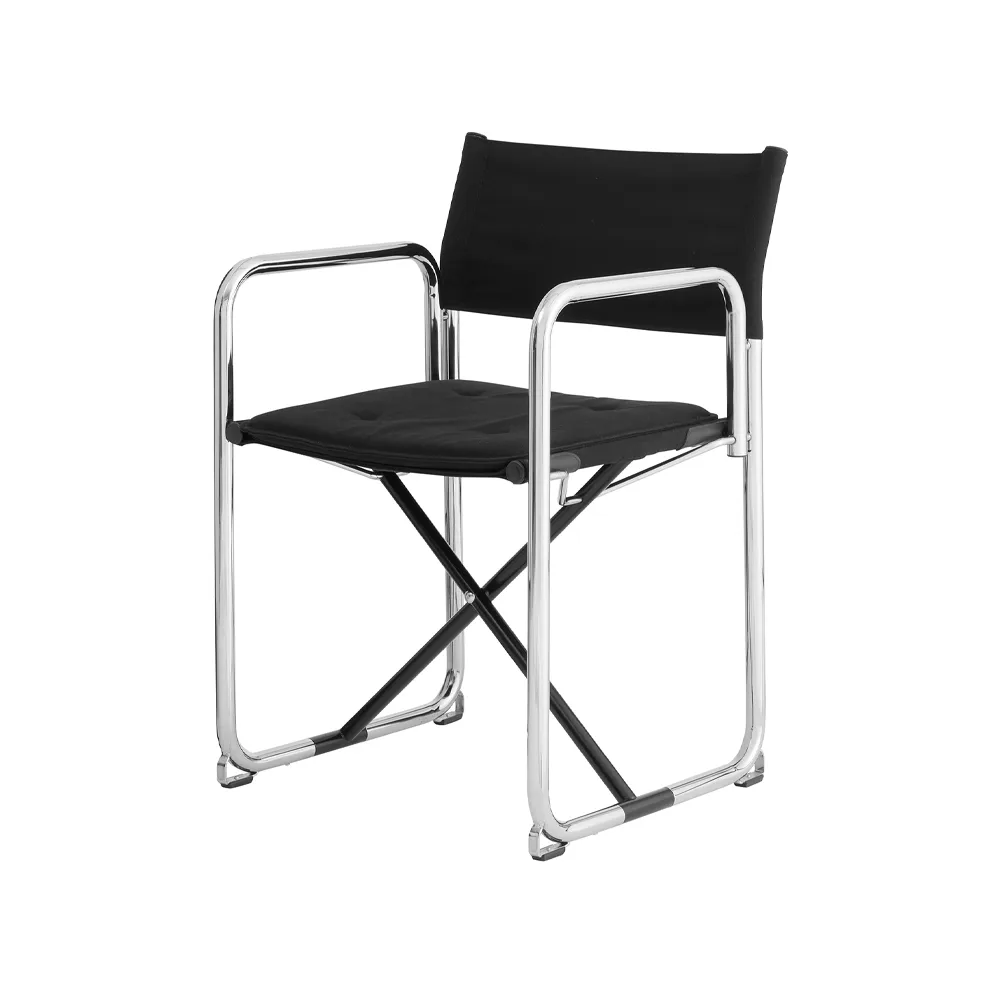 Silla con brazos X75-2, Negro-cromo Lammhults