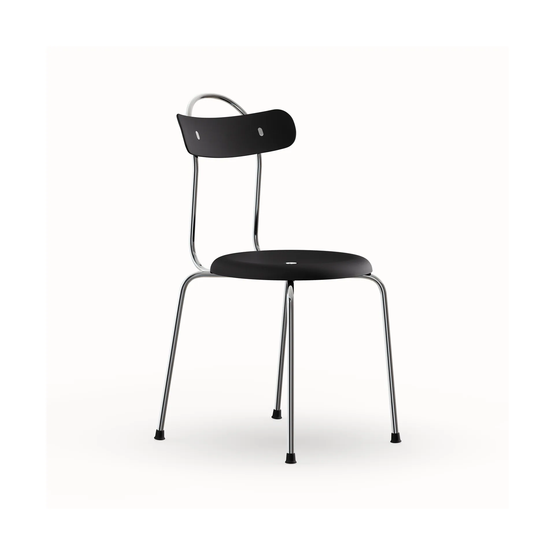 Silla Taburett plus , Soporte cromado en negro Lammhults