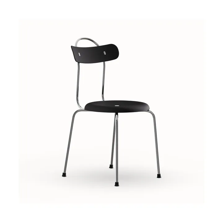Silla Taburett plus  - Soporte cromado en negro - Lammhults