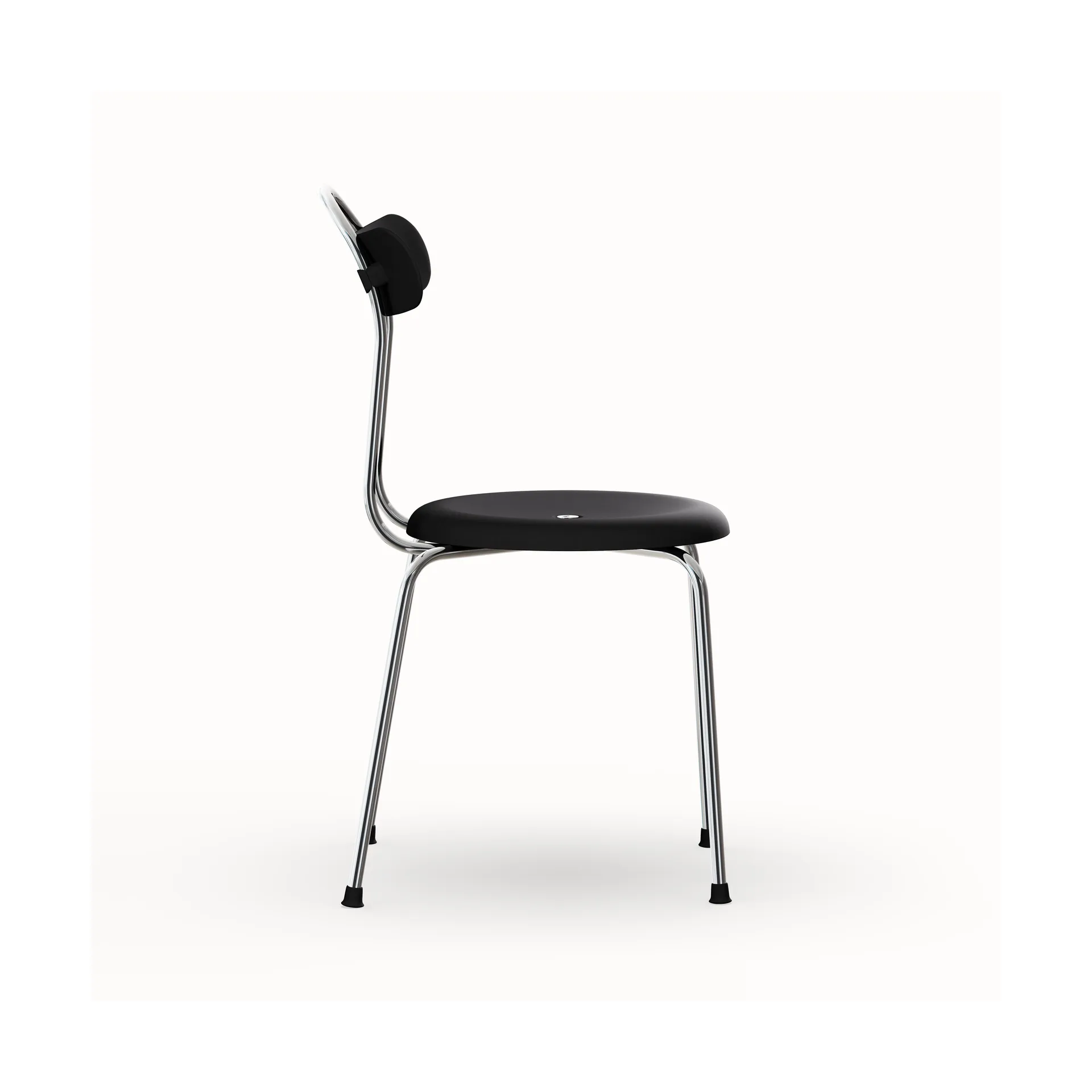 Silla Taburett plus , Soporte cromado en negro Lammhults