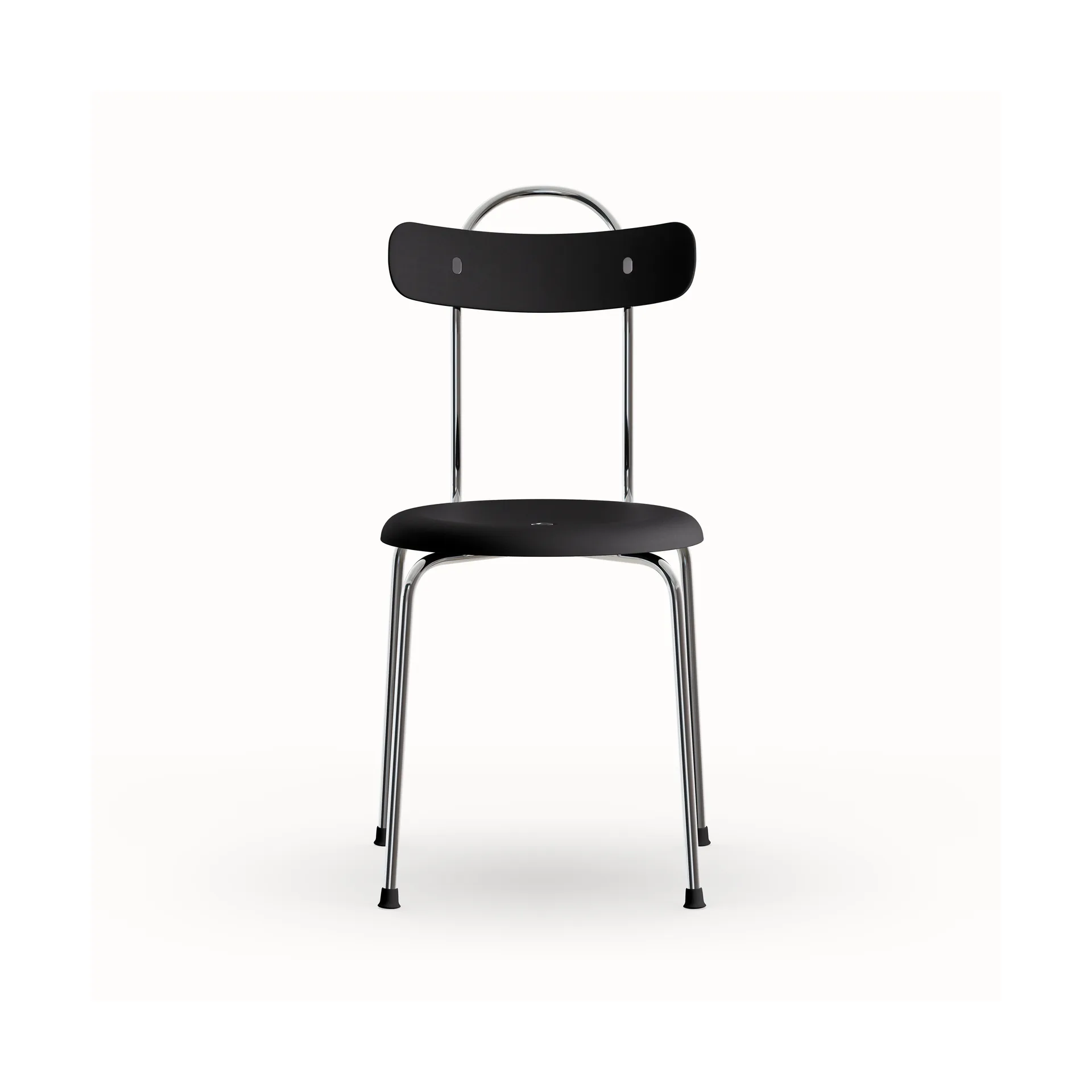 Silla Taburett plus , Soporte cromado en negro Lammhults