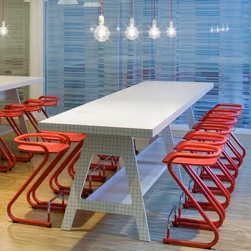 Taburete de bar S70-3  - Blanco-blanco - Lammhults