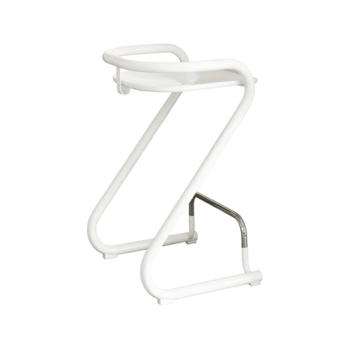 Taburete de bar S70-3  - Blanco-blanco - Lammhults