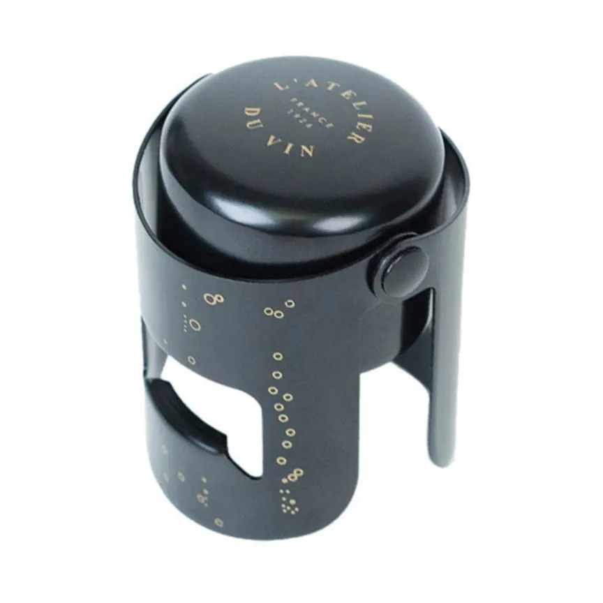 Tapón para botella Bouchon Gard'Bulles, Negro L'Atelier du Vin