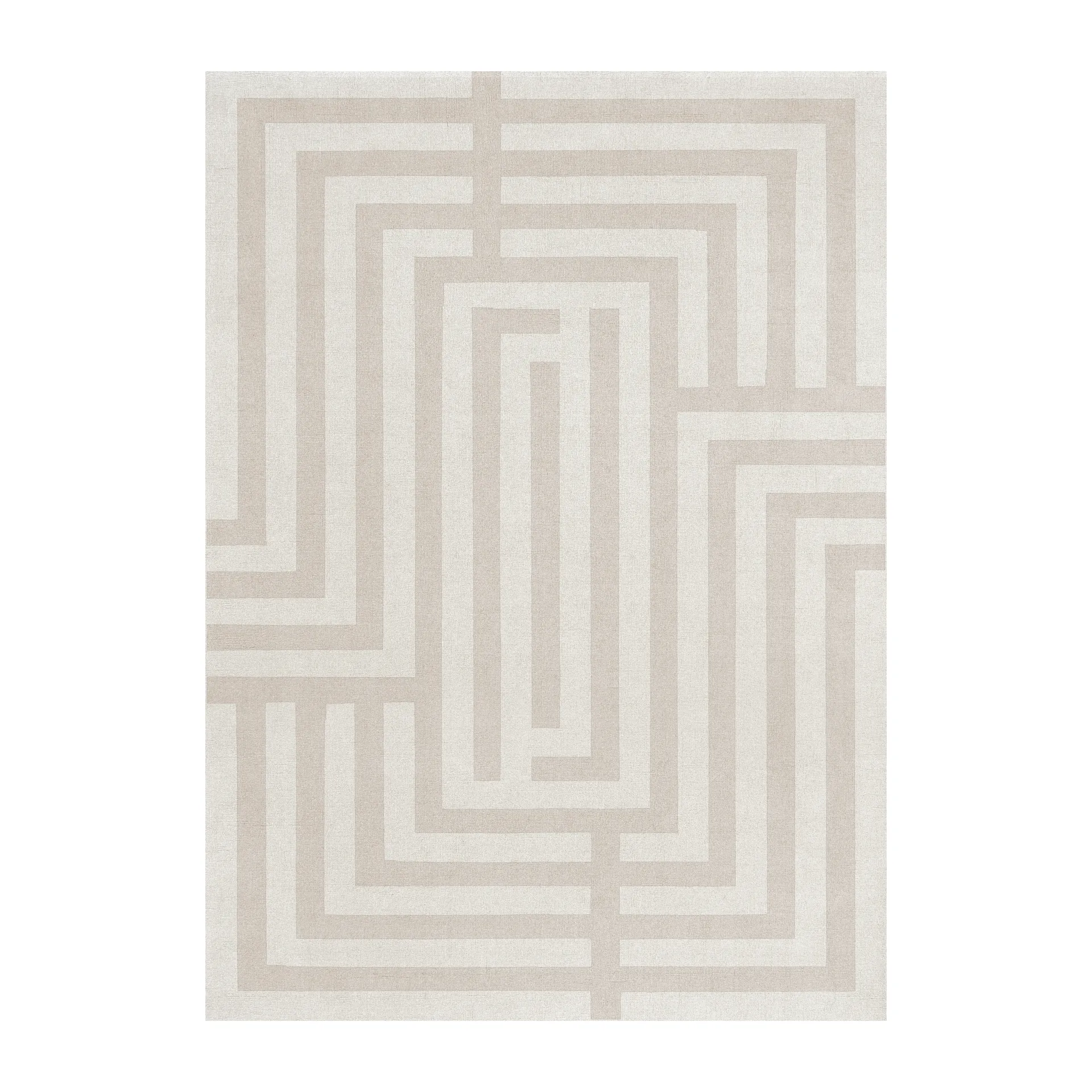 Alfombra 60S Geo Letters, Oatmeal, 180x270 cm Layered