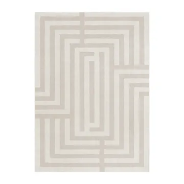 Alfombra 60S Geo Letters - Oatmeal, 180x270 cm - Layered