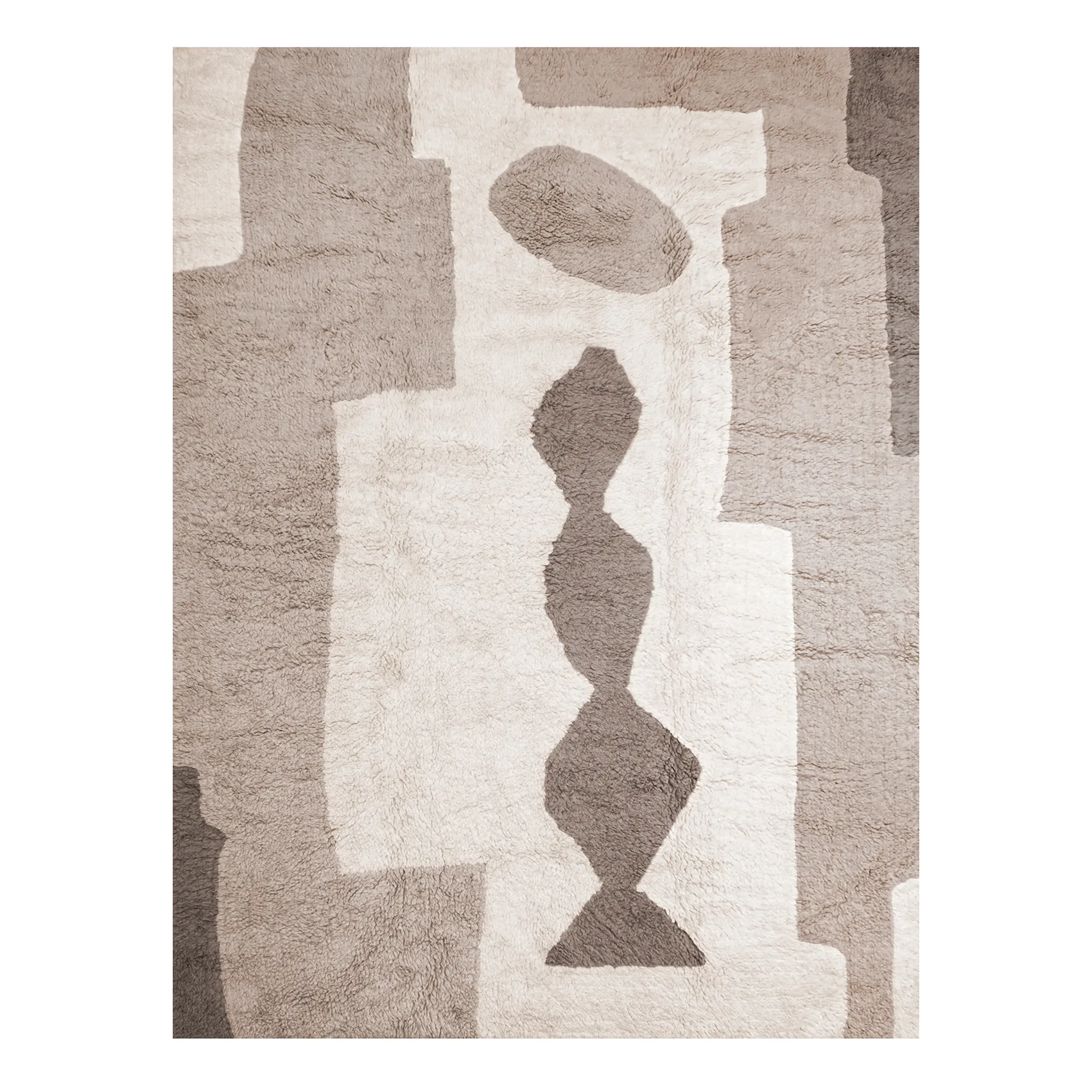 Alfombra Bird in Space 180x270 cm, blanco-marrón-beige Layered