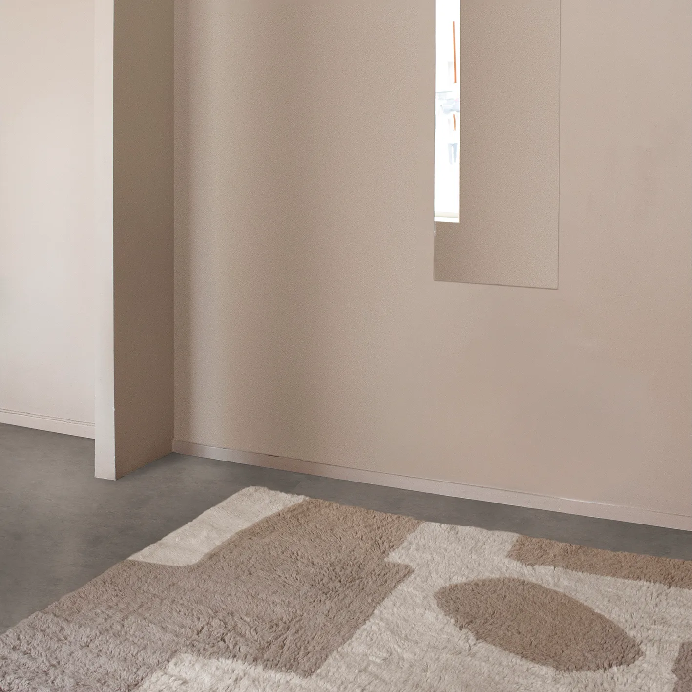 Alfombra Bird in Space 180x270 cm, blanco-marrón-beige Layered