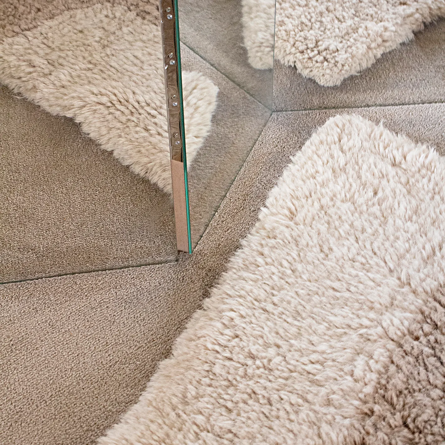 Alfombra Bird in Space 180x270 cm, blanco-marrón-beige Layered