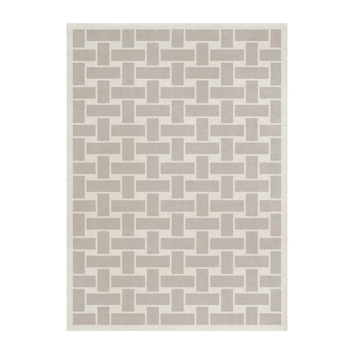 Alfombra de lana 60S Geo Basket Weave - Oatmeal, 180x270 cm - Layered