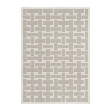 Alfombra de lana 60S Geo Basket Weave - Oatmeal, 300x400 cm - Layered