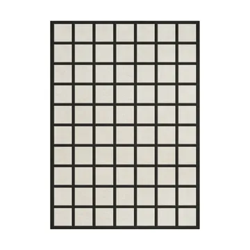Alfombra de lana Avenue Checked Bone - Bone White, 200x300 cm - Layered
