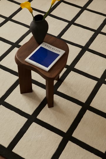 Alfombra de lana Avenue Checked Bone - Bone White, 200x300 cm - Layered