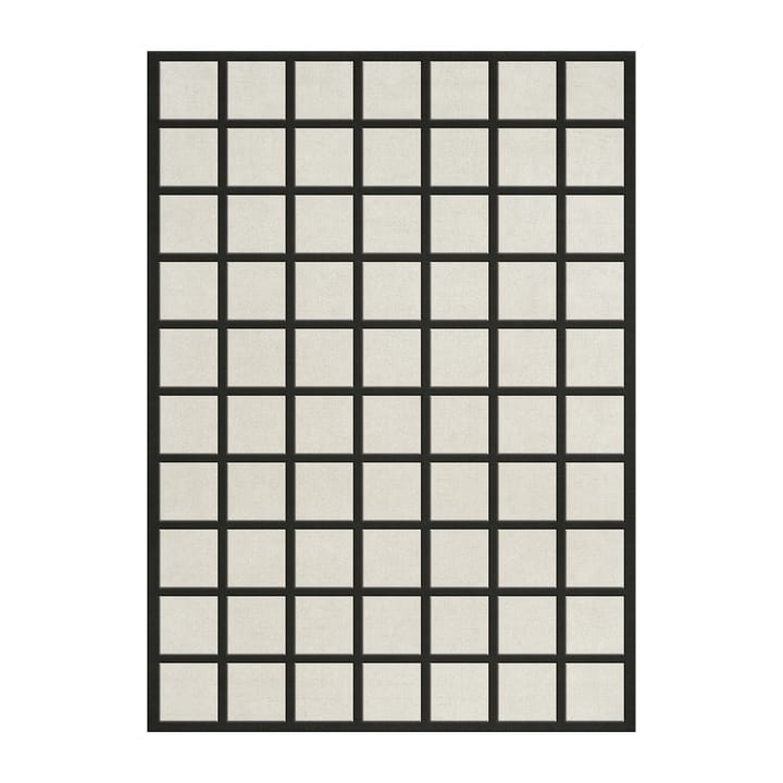 Alfombra de lana Avenue Checked Bone - White, 180x270 cm - Layered