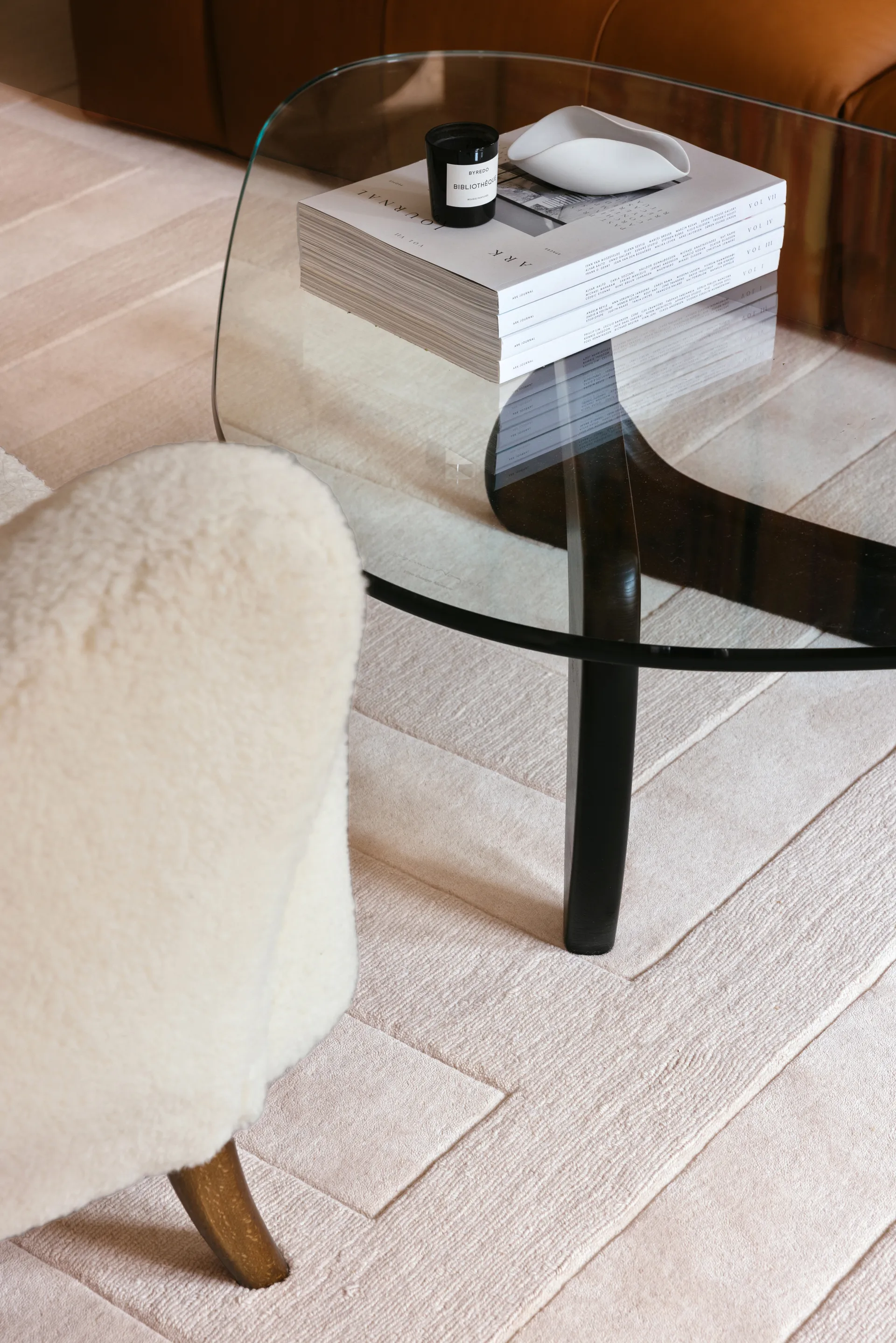 Alfombra de lana Byzantine grande, Light oatmeal, 200x300 cm Layered