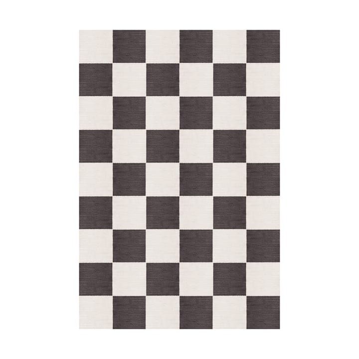 Alfombra de lana Chess - Black and white, 140x200 cm - Layered