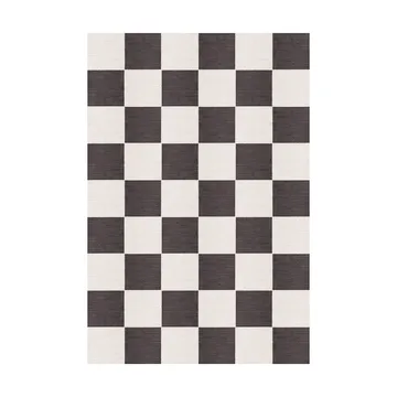Alfombra de lana Chess - Black and white, 200x300 cm - Layered