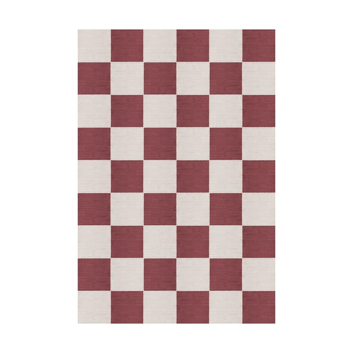 Alfombra de lana Chess - Burgundy, 140x200 cm - Layered