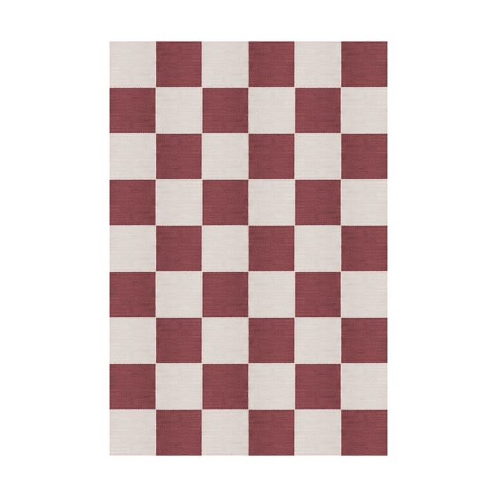 Alfombra de lana Chess - Burgundy, 140x200 cm - Layered