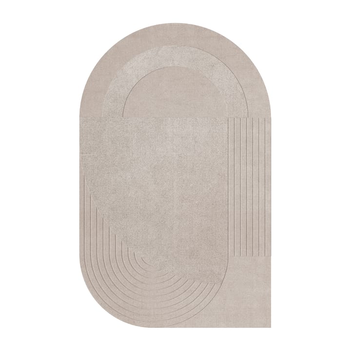 Alfombra de lana Circular 180x270 cm - Light oatmeal - Layered