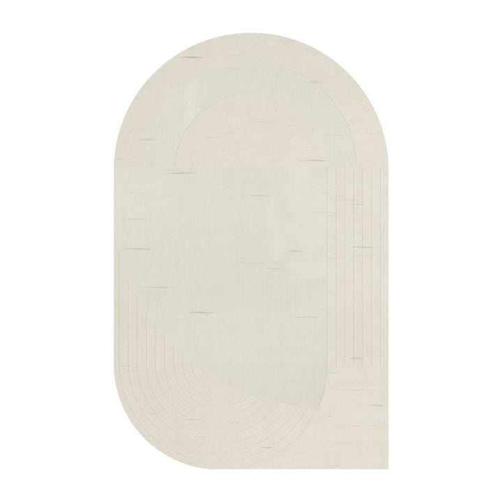Alfombra de lana Circular 220x350 cm - Bone white - Layered